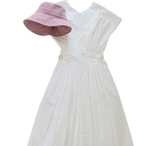 Cotton pleats dress